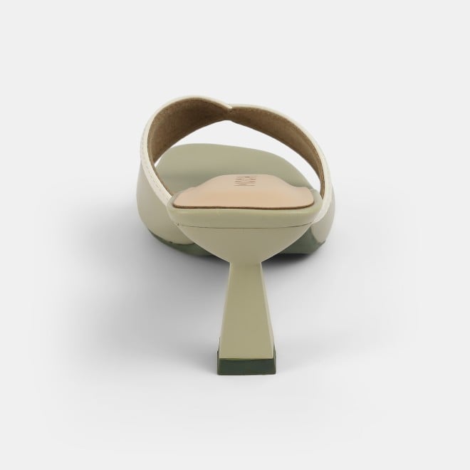 Mochi Women Olive Casual Slip Ons (SKU: 40-376-49-38)