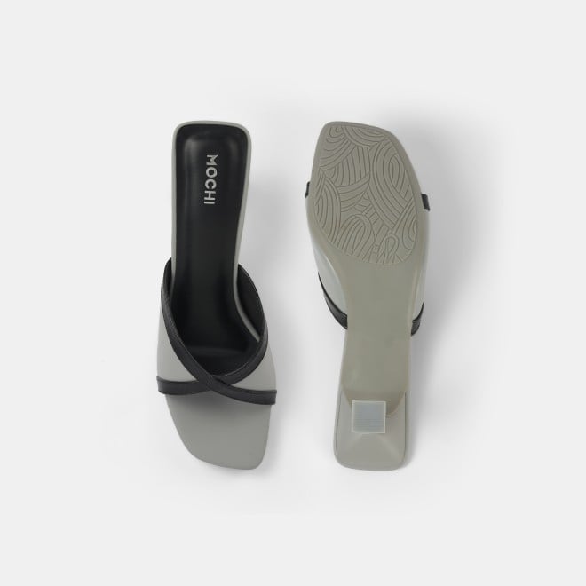 Mochi Women Grey Casual Slip Ons (SKU: 40-376-14-39)