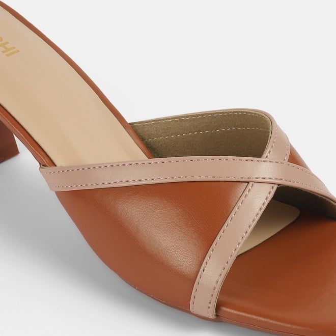 Mochi Women Tan Casual Slip Ons (SKU: 40-376-23-40)