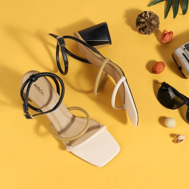 Mochi Women Black-multi Casual Sandals