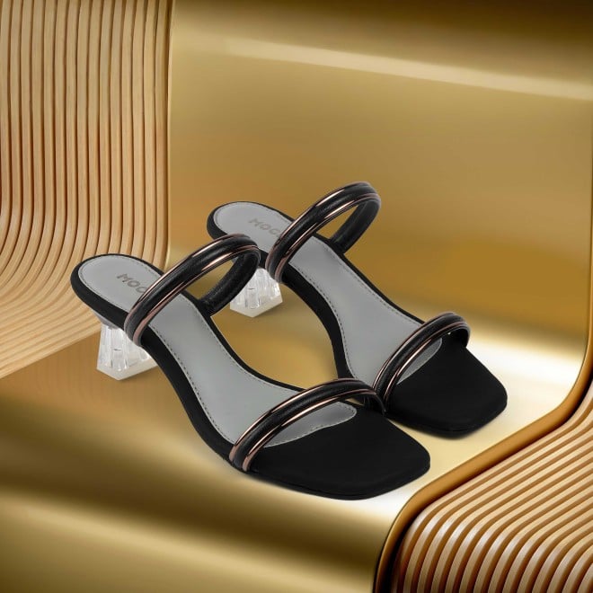 Mochi Women Black Casual Slip Ons