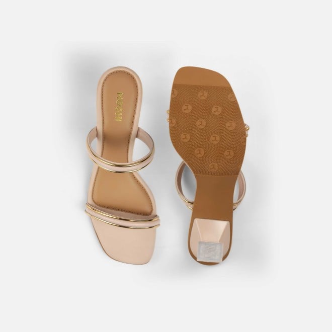 Mochi Women Beige Casual Slip Ons (SKU: 40-402-20-36)