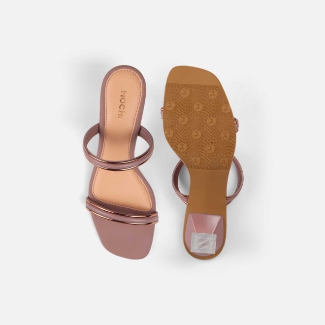 Mochi Women Peach Casual Slip Ons (SKU: 40-402-80-36)