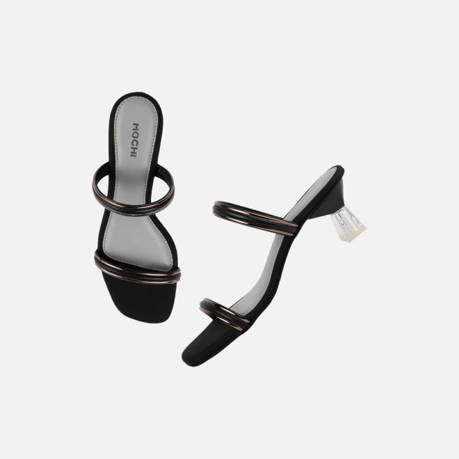 Mochi Women Black Casual Slip Ons (SKU: 40-402-11-36)