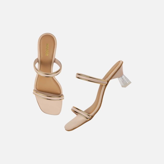 Mochi Women Beige Casual Slip Ons (SKU: 40-402-20-36)
