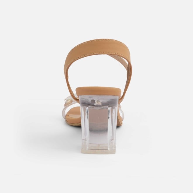 Mochi Women Tan Casual Sandals (SKU: 40-403-23-36)