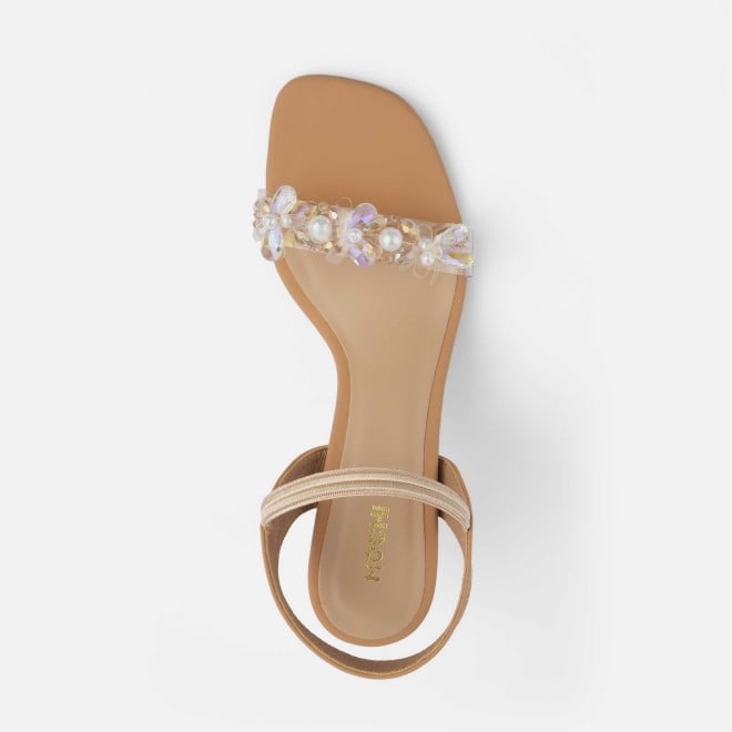 Mochi Women Tan Casual Sandals (SKU: 40-403-23-36)