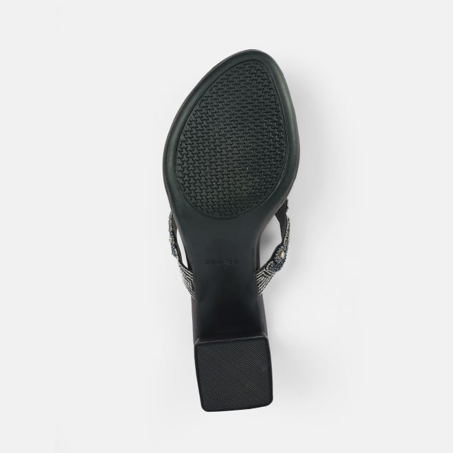 Mochi Women Gun-metal Ethnic Slip Ons (SKU: 40-404-29-37)