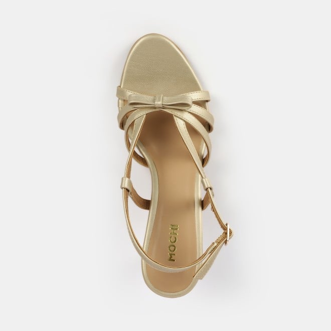 Mochi Women Gold Casual Sandals (SKU: 40-405-15-36)