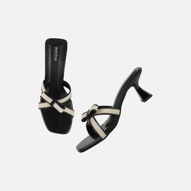 Mochi Women Black Casual Slip Ons (SKU: 40-408-11-36)