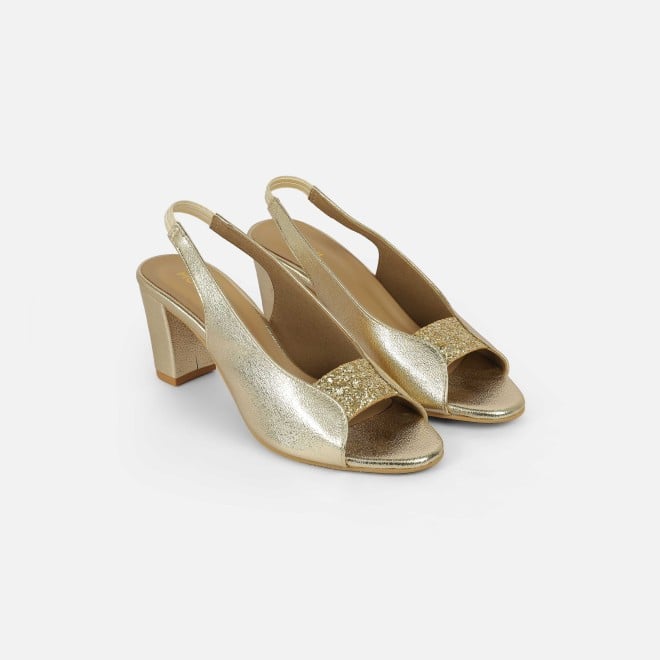 Mochi Women Gold Party Sandals (SKU: 40-424-15-37)