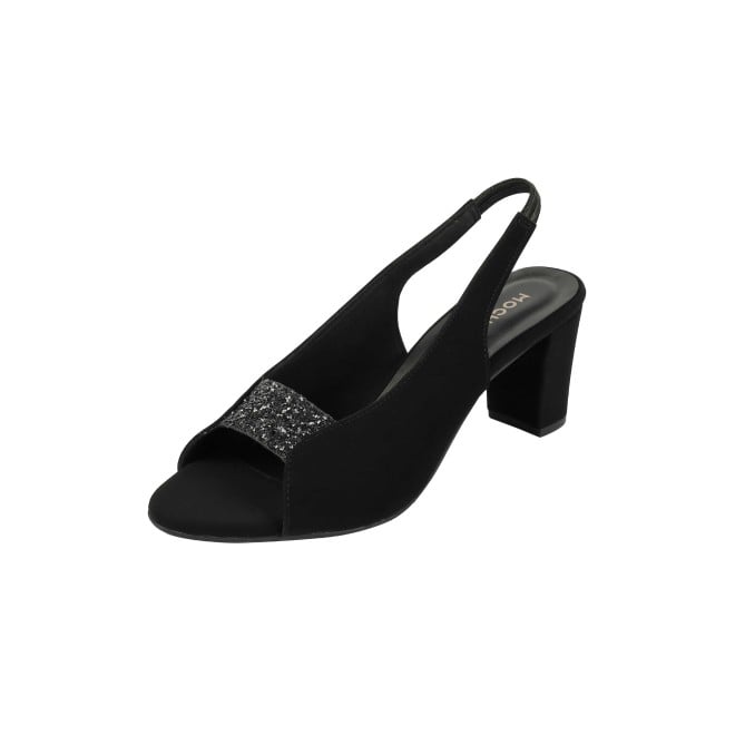 Mochi Women Black-suede Party Sandals (SKU: 40-424-34-36)