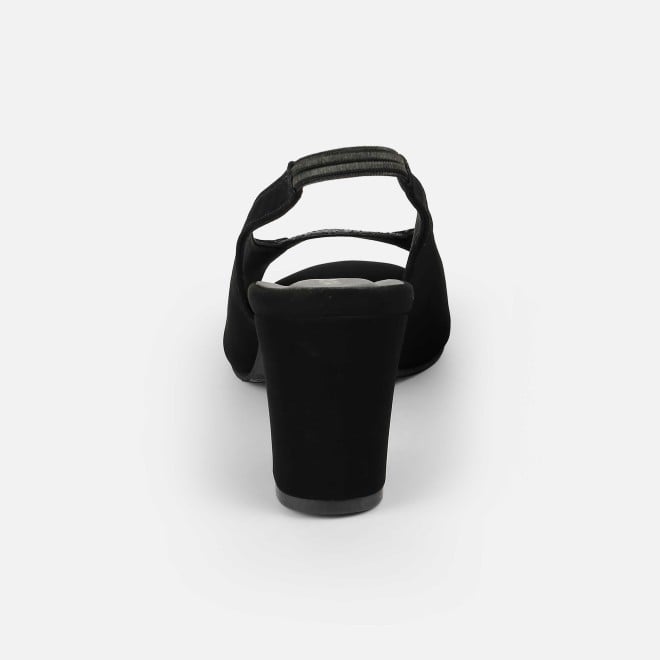 Mochi Women Black-suede Party Sandals (SKU: 40-424-34-36)