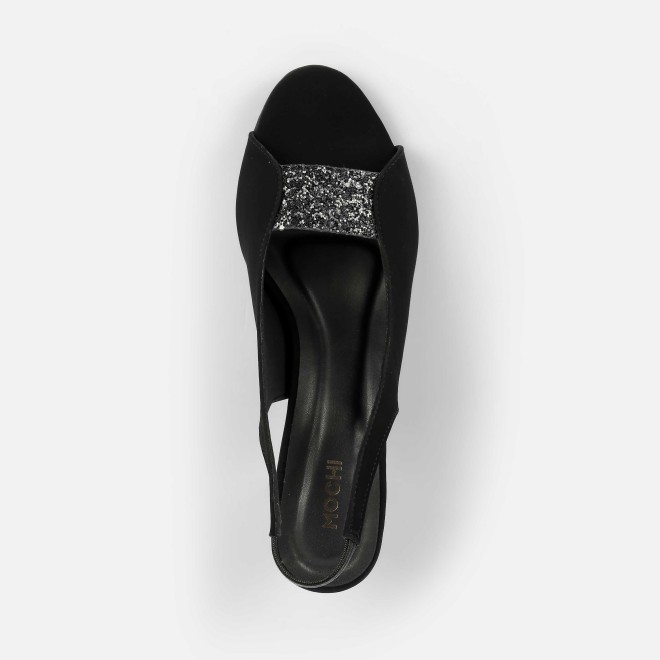 Mochi Women Black-suede Party Sandals (SKU: 40-424-34-36)