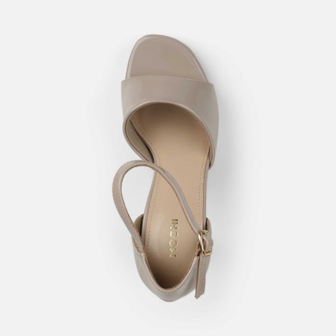 Mochi Women Beige Formal Sandals (SKU: 40-425-20-36)