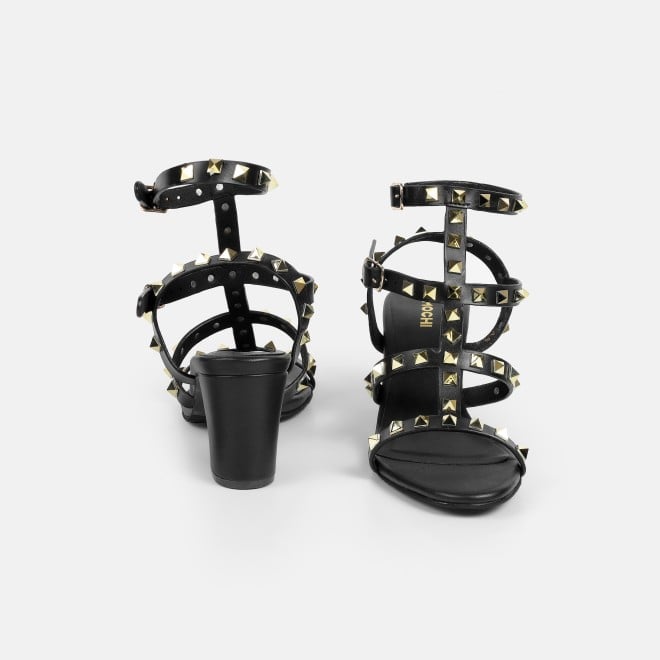 Mochi Women Black Casual Gladiators (SKU: 40-430-11-36)