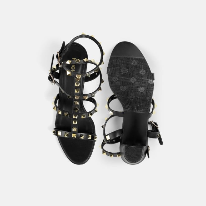 Mochi Women Black Casual Gladiators (SKU: 40-430-11-36)