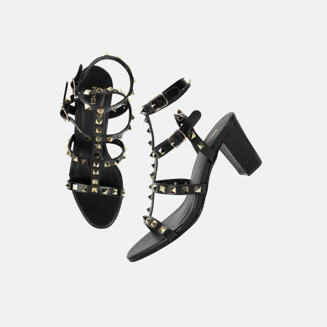 Mochi Women Black Casual Gladiators (SKU: 40-430-11-36)