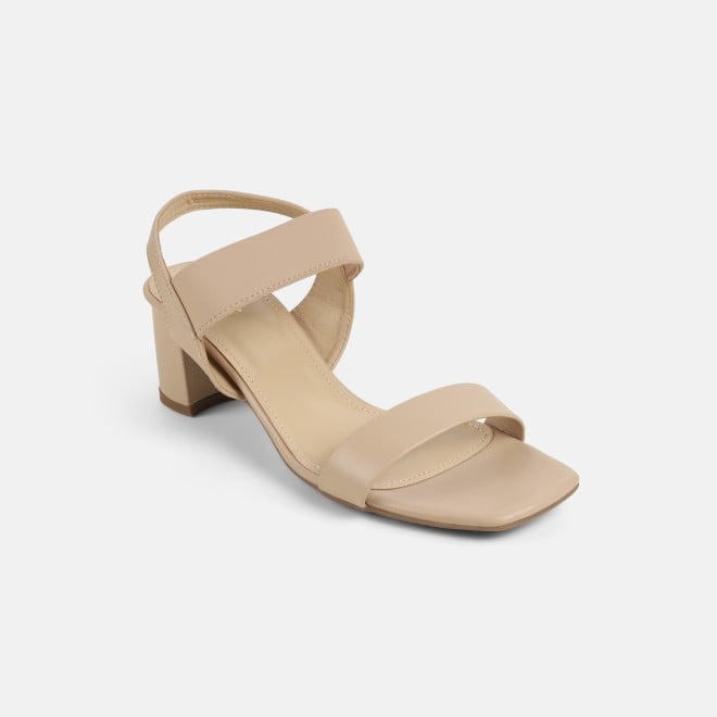 Mochi Women Beige Casual Sandals