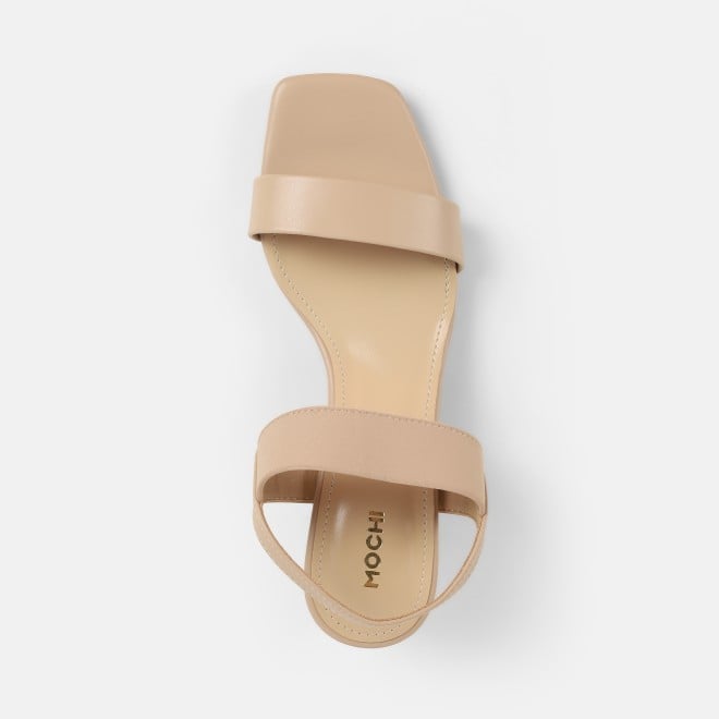 Mochi Women Beige Casual Sandals (SKU: 40-436-20-36)