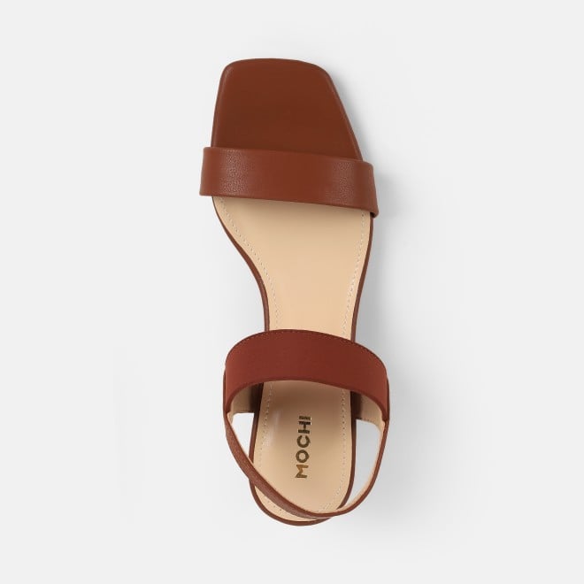 Mochi Women Tan Casual Sandals (SKU: 40-436-23-37)