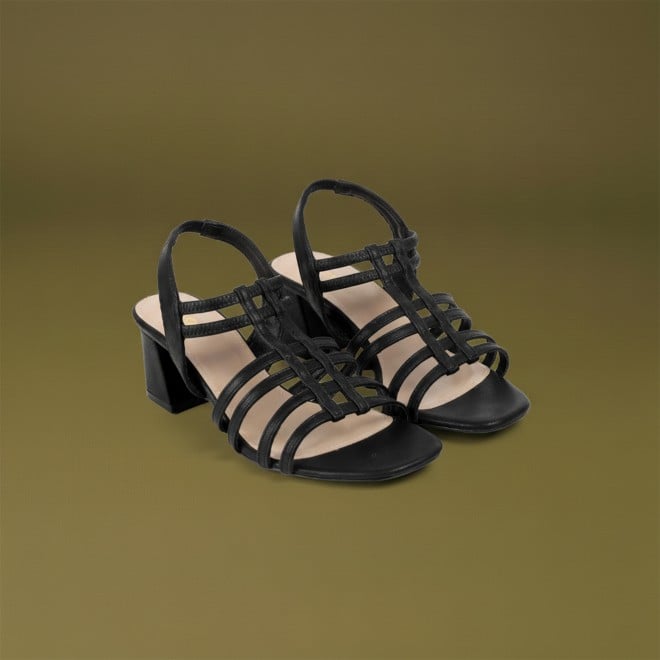 Mochi Women Black Casual Sandals