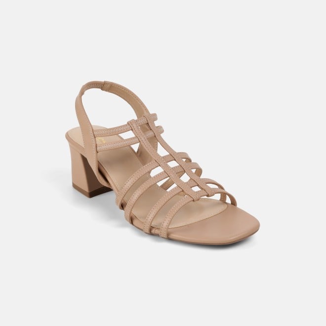 Mochi Women Beige Casual Sandals (SKU: 40-438-20-36)