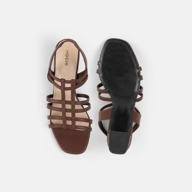 Mochi Women Brown Casual Sandals (SKU: 40-438-12-36)