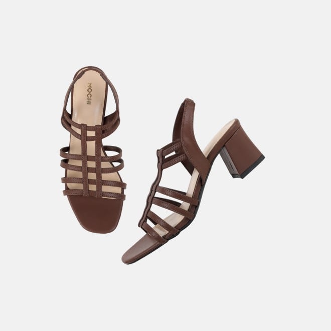 Mochi Women Brown Casual Sandals (SKU: 40-438-12-36)