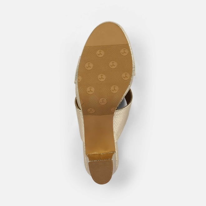 Mochi Women Gold Casual Slip Ons (SKU: 40-441-15-36)