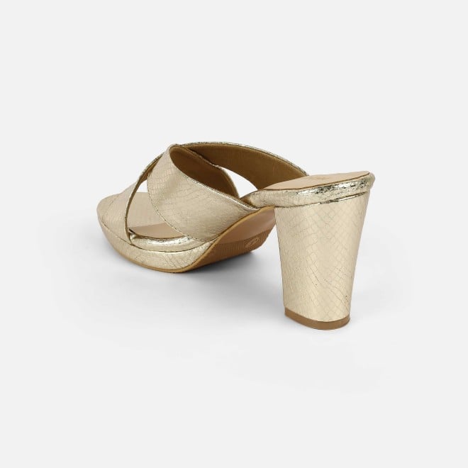 Mochi Women Gold Casual Slip Ons (SKU: 40-441-15-36)