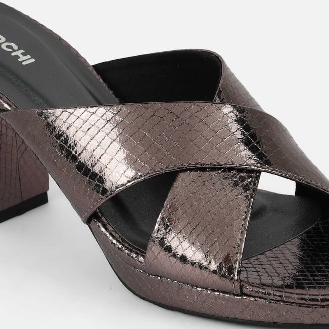Mochi Women Gun-metal Casual Slip Ons (SKU: 40-441-29-36)