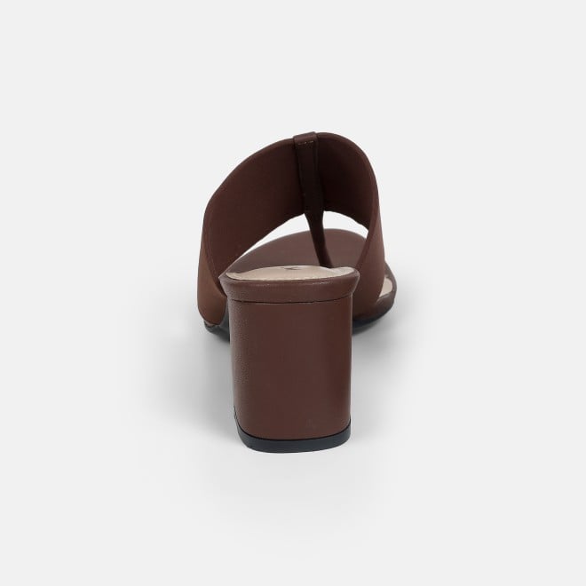 Mochi Women Brown Casual Slip Ons (SKU: 40-442-12-36)