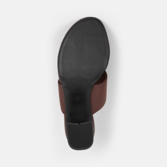 Mochi Women Brown Casual Slip Ons (SKU: 40-442-12-36)