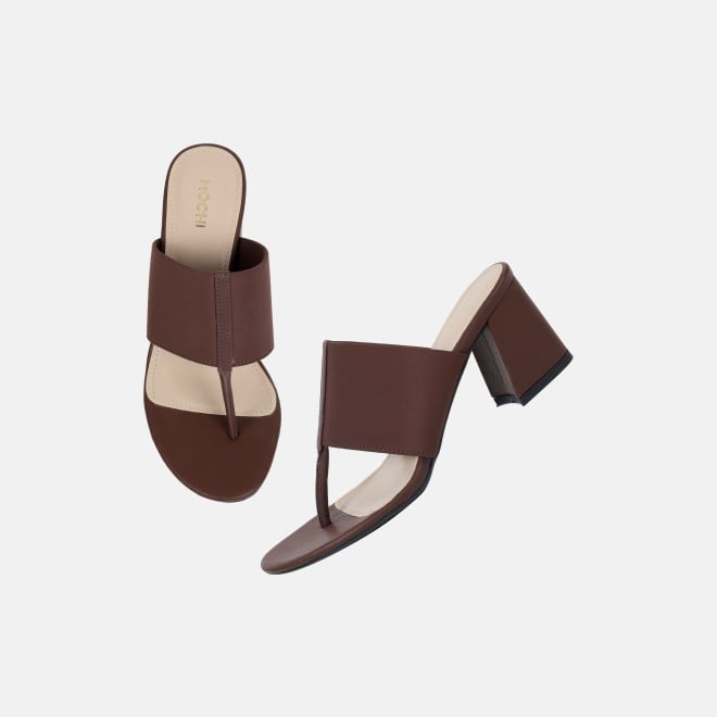 Mochi Women Brown Casual Slip Ons (SKU: 40-442-12-36)