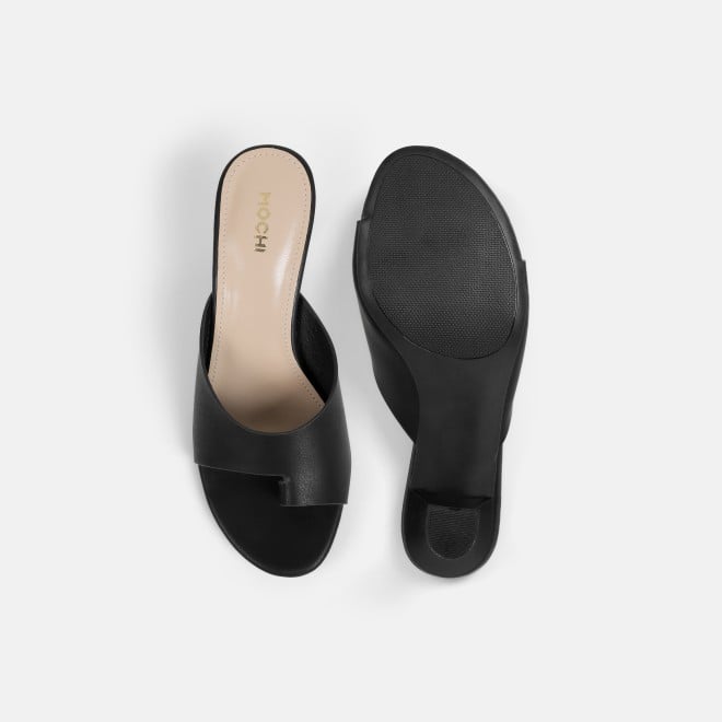 Mochi Women Black Casual Slip Ons (SKU: 40-446-11-36)