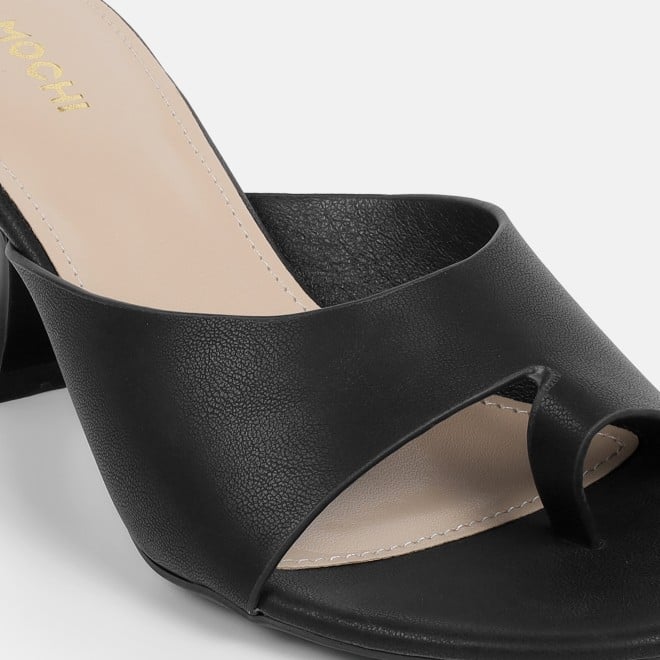 Mochi Women Black Casual Slip Ons (SKU: 40-446-11-36)