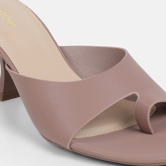 Mochi Women Peach Casual Slip Ons (SKU: 40-446-80-36)