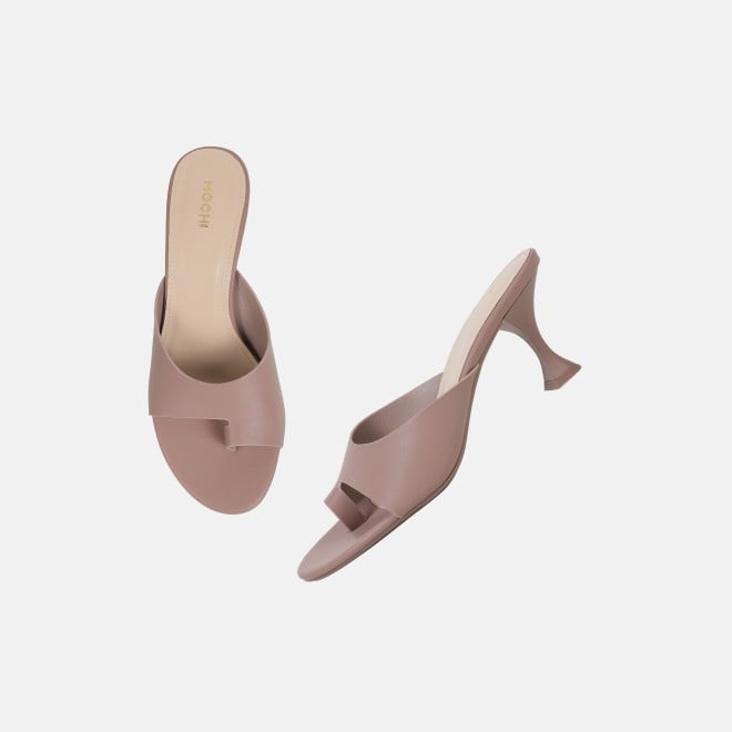 Mochi Women Peach Casual Slip Ons (SKU: 40-446-80-36)