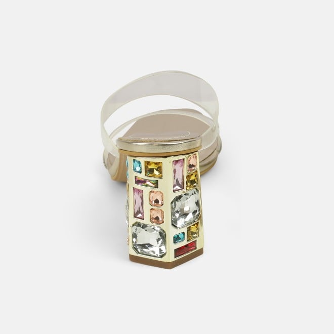 Mochi Women Gold Casual Slip Ons (SKU: 40-447-15-37)