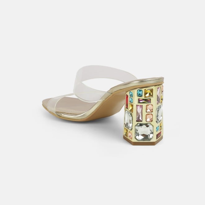 Mochi Women Gold Casual Slip Ons (SKU: 40-447-15-37)