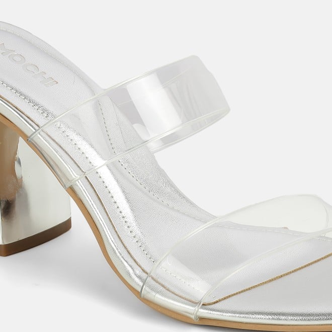 Mochi Women Silver Casual Slip Ons (SKU: 40-447-27-38)