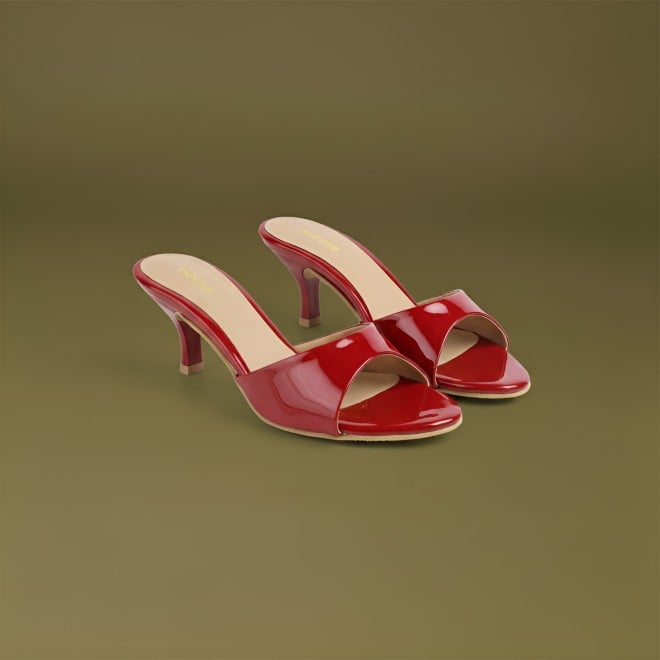 Mochi Women Red Casual Slip Ons (SKU: 40-449-18-37)