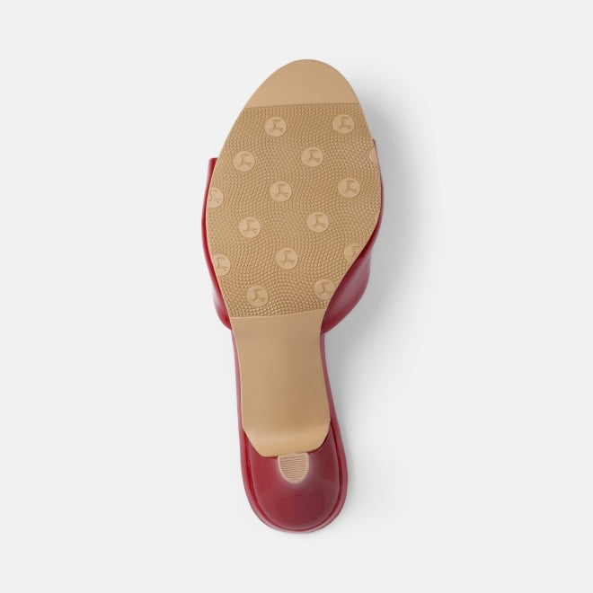 Mochi Women Red Casual Slip Ons (SKU: 40-449-18-37)