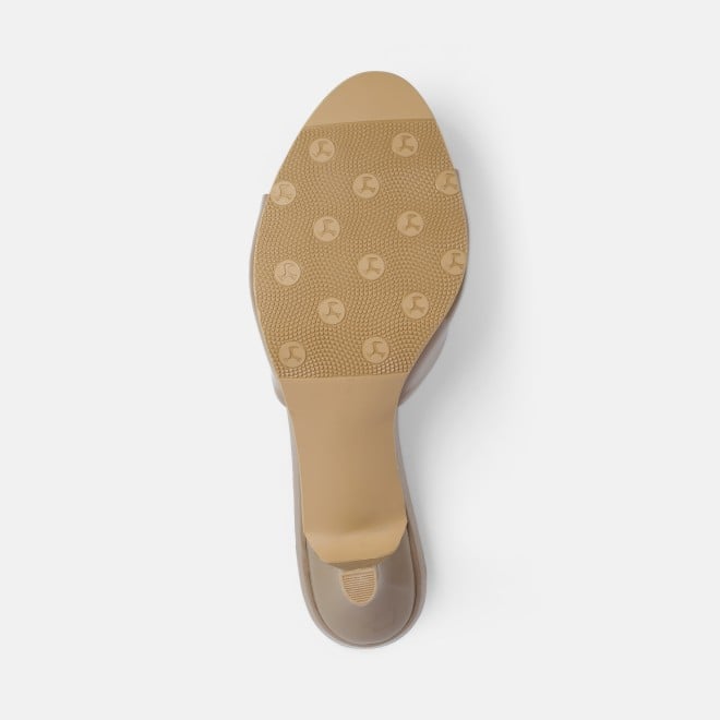 Mochi Women Beige Casual Slip Ons (SKU: 40-449-20-36)