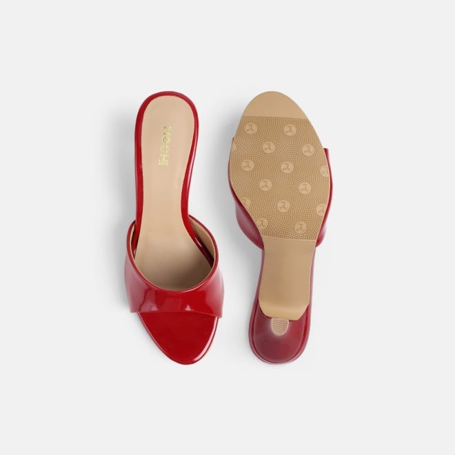 Mochi Women Red Casual Slip Ons (SKU: 40-449-18-37)