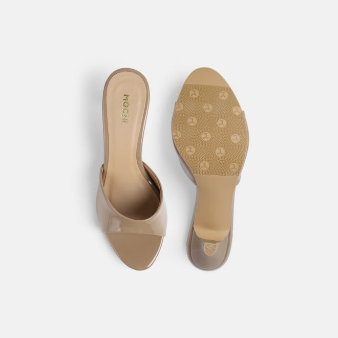 Mochi Women Beige Casual Slip Ons (SKU: 40-449-20-36)