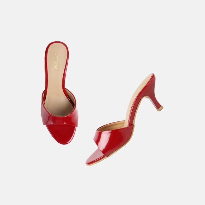 Mochi Women Red Casual Slip Ons (SKU: 40-449-18-37)