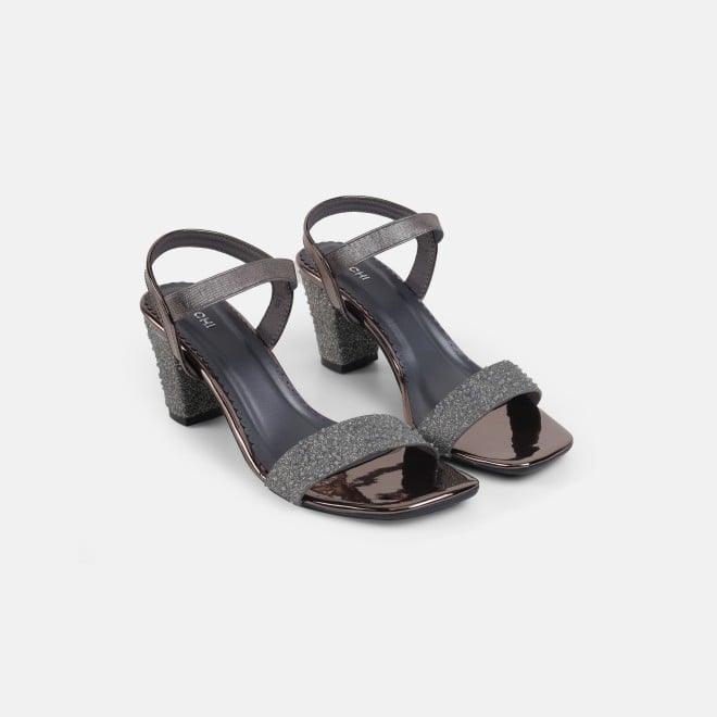 Mochi Women Gun-metal Casual Sandals (SKU: 40-453-29-36)