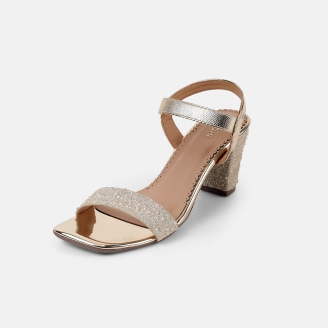 Mochi Women Gold Casual Sandals (SKU: 40-453-15-36)